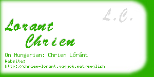 lorant chrien business card
